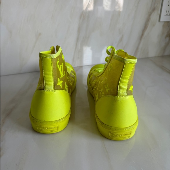 Louis Vuitton Yellow Tattoo Monogram High Tops, Size 10 - Picture 4 of 8